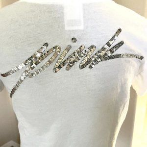 VS PINK BLINGED V-NECK TOP XS